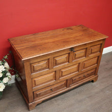 Load image into Gallery viewer, x SOLD Antique French Coffer, Oak Trunk Blanket Box. Chest of Drawers Trunk Linen Chest. B10190
