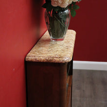 Load image into Gallery viewer, x SOLD Antique French China Cabinet, Walnut Drinks Hall Cupboard Marble Top Bookcase. B10332
