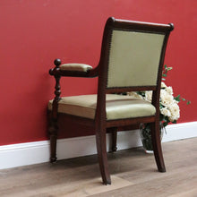 Load image into Gallery viewer, x SOLD Antique English Office Chair. Oak and Leather Hall Chair Armchair, Bedroom Chair B10673
