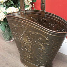 Load image into Gallery viewer, Antique Belgian Umbrella Holder Stand, Pressed Brass Plant Holder Jardinière Pot. B10426
