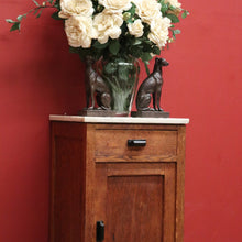 Load image into Gallery viewer, x SOLD Antique Bedside Table, French Oak and Marble Top Art Deco Bedside or Lamp Table B11254
