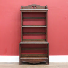 Load image into Gallery viewer, x SOLD Antique English Open Bookcase, Antique Art Nouveau Bookcase, Four Tier Book Self B10990
