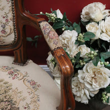 Load image into Gallery viewer, x SOLD Vintage French Armchair, French Tapestry Seat Back Armchair, Hall Bedroom Chair B11052
