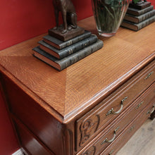 Load image into Gallery viewer, x SOLD French Chest of Drawers Vintage Hall Cupboard with Three Drawer Oak Hall Cabinet B10929
