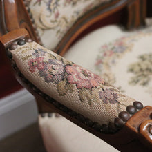 Load image into Gallery viewer, x SOLD Vintage French Armchair, French Tapestry Seat Back Armchair, Hall Bedroom Chair B11052
