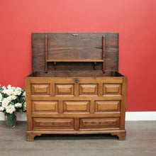 Load image into Gallery viewer, x SOLD Antique French Coffer, Oak Trunk Blanket Box. Chest of Drawers Trunk Linen Chest. B10190
