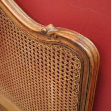 Load image into Gallery viewer, x SOLD Antique French Single Bed, Oak and Cane Bed. Bedhead, Foot, Side Rails Slats 1/3. B11264

