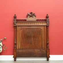 Load image into Gallery viewer, x SOLD Antique French Walnut Single Bed Head Single Bed Headboard with Thistle Finials B10457
