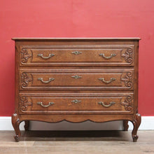 Load image into Gallery viewer, x SOLD French Chest of Drawers Vintage Hall Cupboard with Three Drawer Oak Hall Cabinet B10929
