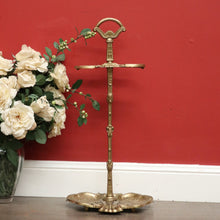 Load image into Gallery viewer, Antique French Brass Umbrella Holder with Handle, Walking Stick Holder, Art Deco B10484

