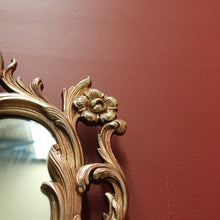 Load image into Gallery viewer, x SOLD Vintage Rose Gold Mirror, Wall Hanging Flemish Mirror, Hallway, Vanity Mirror B10630
