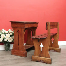Load image into Gallery viewer, x SOLD Antique French Marriage Celebrant Desk and Bench Seat Wedding Desk and Chair Set B10140
