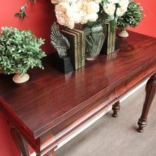 Load image into Gallery viewer, x SOLD Antique English Mahogany Hall Table With 2 Drawers to the Apron, Side Table. B10384

