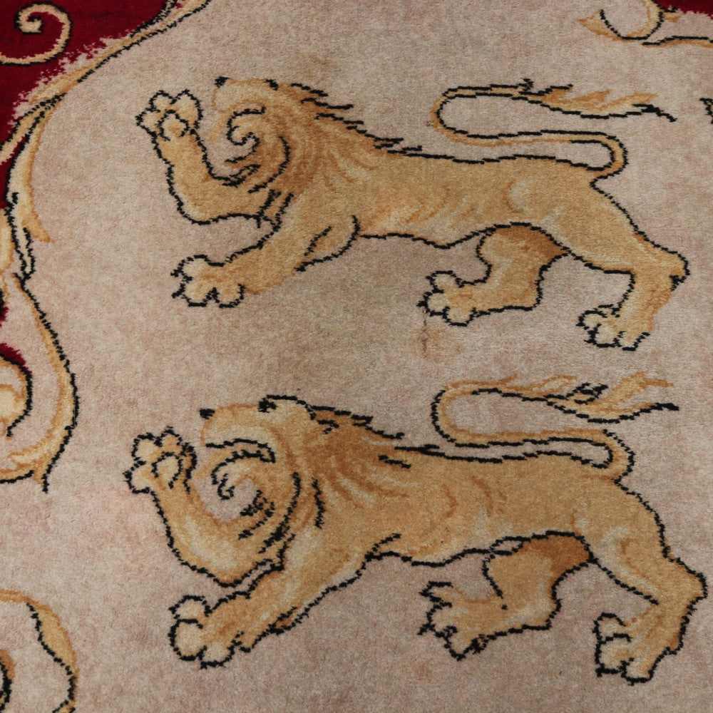 Coronation Rug E R x SOLD Antique Handmade Rug, c1952 Coronation of Her Majesty Queen Eli ...