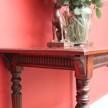Load image into Gallery viewer, x SOLD Antique English Hall Table, English Walnut Cross Stretcher Lounge, Sofa Table. B10405
