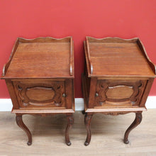 Load image into Gallery viewer, x SOLD Pair of Antique French Lamp Tables, Cabinets, Bedside Tables, Side Cupboards B10562
