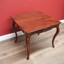 Load image into Gallery viewer, x SOLD Antique French Mahogany Hall Table Games Table Fold over Card Table, Carved Legs B10730
