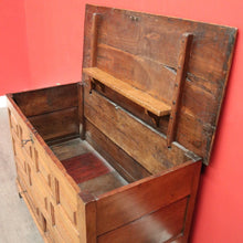Load image into Gallery viewer, x SOLD Antique French Coffer, Oak Trunk Blanket Box. Chest of Drawers Trunk Linen Chest. B10190
