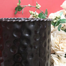 Load image into Gallery viewer, x SOLD Vintage French Umbrella Holder, Umbrella Stand, Black Tin Walking Stick Cane Bin B10813
