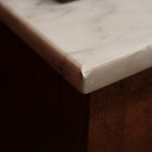 Load image into Gallery viewer, x SOLD Antique Bedside Table, French Oak and Marble Top Art Deco Bedside or Lamp Table B11254

