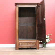 Load image into Gallery viewer, x SOLD Antique French Cloak Cabinet, French Hall Cupboard, Oak Wardrobe Armoire Drawer B10804
