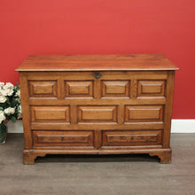 Load image into Gallery viewer, x SOLD Antique French Coffer, Oak Trunk Blanket Box. Chest of Drawers Trunk Linen Chest. B10190
