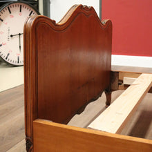Load image into Gallery viewer, x SOLD Antique French Single Bed, Oak and Cane Bed. Bedhead, Foot, Side Rails Slats 1/3. B11264
