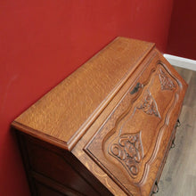 Load image into Gallery viewer, x SOLD Vintage French Oak Drop Front Writing Bureau Desk with Chest of 2 Drawers Below B10638
