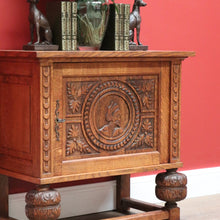 Load image into Gallery viewer, x SOLD Antique Dutch Hall Cabinet Sideboard, TV Unit.  Hall Cabinet Stationery Cupboard B10540
