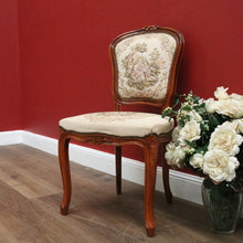 Load image into Gallery viewer, x SOLD Vintage French Chair, French Tapestry Seat Back Ladies Chair, Hall Bedroom Chair B11051
