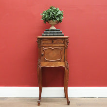 Load image into Gallery viewer, Antique French Bedside Table, Lamp Table with Marble Top and Marble Insert B10662

