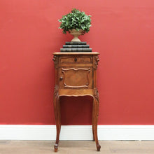 Load image into Gallery viewer, Antique French Bedside Table, Lamp Table with Marble Top and Marble Insert B10662
