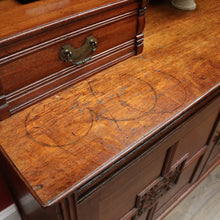 Load image into Gallery viewer, x SOLD Antique English Oak Bookcase or Display Cabinet, China Cabinet. Leather, Key B11278
