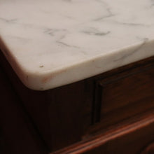 Load image into Gallery viewer, x SOLD Antique Bedside Cabinet, French Oak and Marble Lamp Table, Bedside Table B10908
