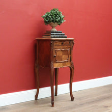 Load image into Gallery viewer, x SOLD Antique French Bedside Table, Lamp Table with Marble Top and Marble Insert B10662
