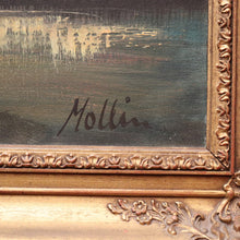 Load image into Gallery viewer, x SOLD Karl Mollin Born 1880, Gilt Timber Framed Oil on Canvas Autumn Forrest Landscape B11180
