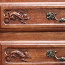 Load image into Gallery viewer, x SOLD Vintage French Oak Writing Bureau, Office Desk, Desk with Drawers Below c1940 B10961
