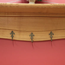 Load image into Gallery viewer, x SOLD French Oak Coat Rack Brass Fleur de Lis Hooks and Hat Display Shelf, Pot Holder B10628

