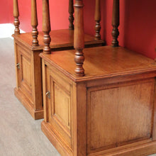 Load image into Gallery viewer, x SOLD Pair of Bedside Tables, Antique French Oak Bedside Cabinets, Hall Lamp Tables B10256

