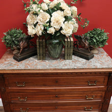 Load image into Gallery viewer, x SOLD Antique French Walnut 4 Drawer Marble Top Bedroom Hallway Chest of Drawers B10705
