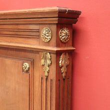 Load image into Gallery viewer, x SOLD Antique French Oak Bed Double Bed Head Foot and Side rails with slats. B10846
