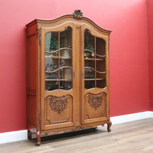 Load image into Gallery viewer, x SOLD Antique French Oak China Cabinet, French 2 Door Bookcase Cabinet Hall Cupboard B10754

