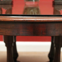 Load image into Gallery viewer, x SOLD Antique Australian Cedar Oval Table, Dining Table, Glass Top Kitchen, Hall Table B11099
