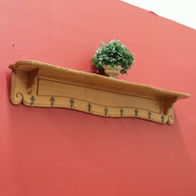 Load image into Gallery viewer, x SOLD French Oak Coat Rack Brass Fleur de Lis Hooks and Hat Display Shelf, Pot Holder B10628
