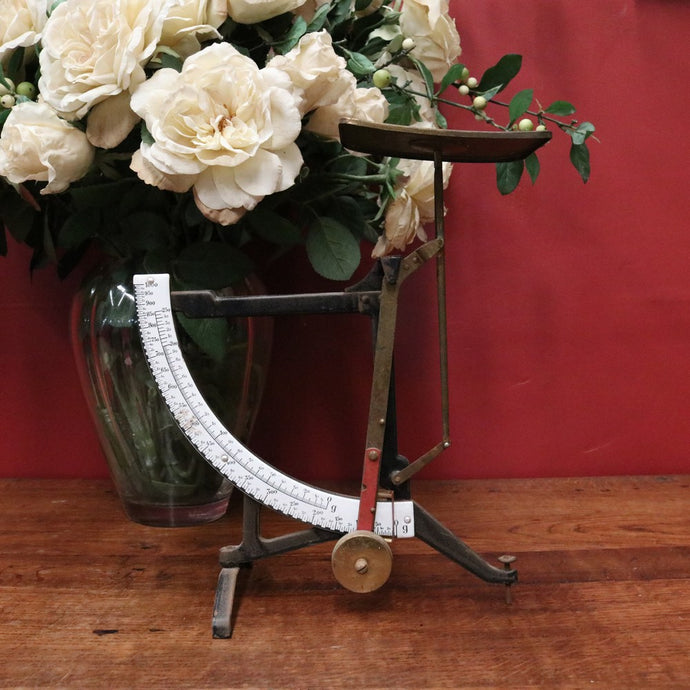 Antique/Vintage German Post Office Scales, Brass, Cast Iron Home Decor Scales B10170
