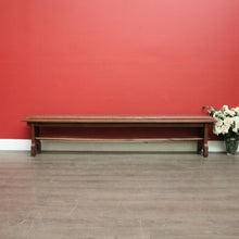 Load image into Gallery viewer, Antique French Oak and Leather Bench Seat Hall Chair Verandah Bench Seat Chair
