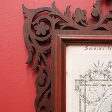 Load image into Gallery viewer, x SOLD Antique French Oak Frame with Certificate of Communion. Tapestry or Mirror Frame. B11258
