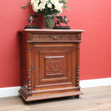 Load image into Gallery viewer, x SOLD Antique French Country Hall Cabinet, French Oak Drinks Cupboard, Side or Foyer Cabinet B10883
