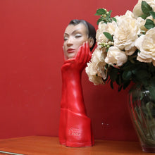 Load image into Gallery viewer, x SOLD Christian Dior Paris Glove Face Mannequin, 1930-1950 Shop Display Mannequin Red B10477
