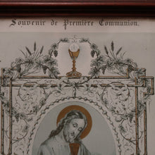 Load image into Gallery viewer, x SOLD Antique French Oak Frame with Certificate of Communion. Tapestry or Mirror Frame. B11258
